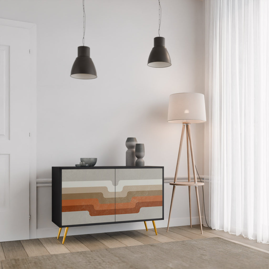 PECULIAR TRAIL Sideboard mit 2 Türen in Schwarz