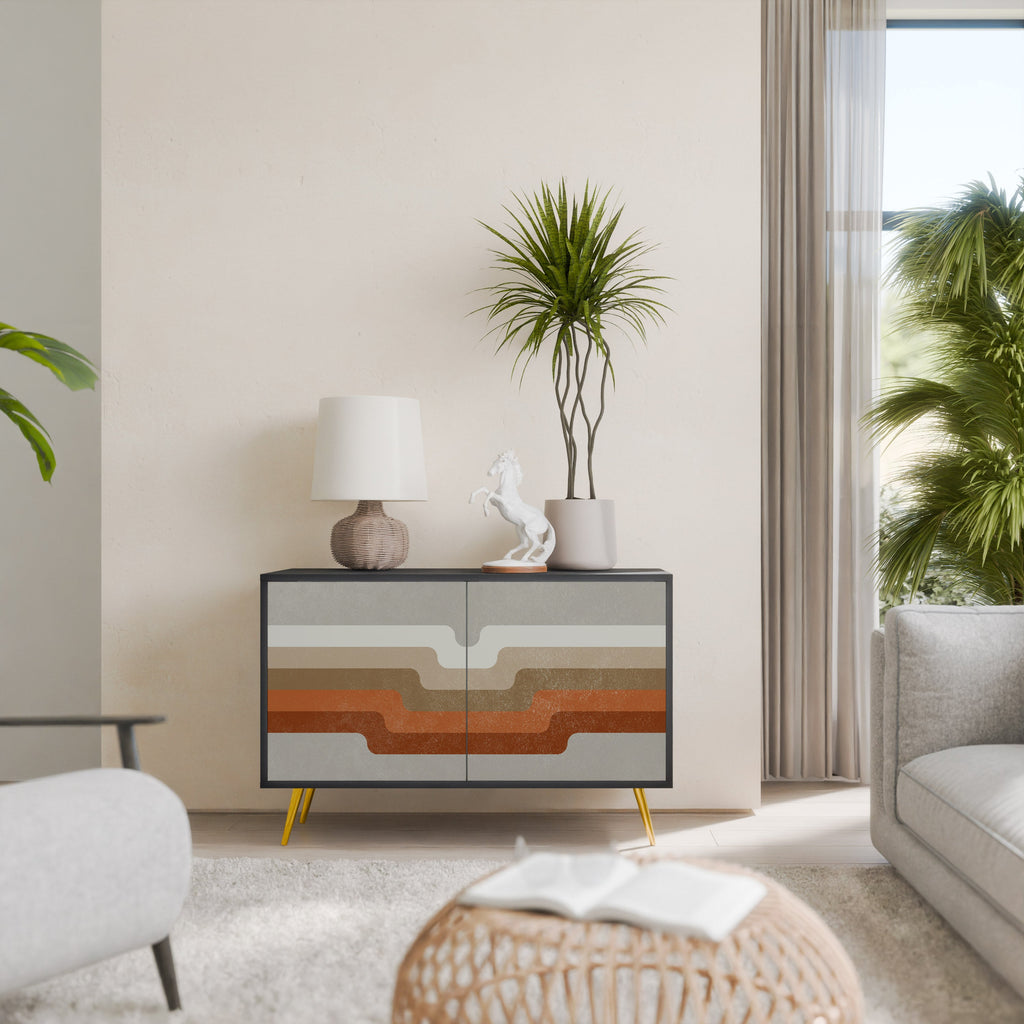 PECULIAR TRAIL Sideboard mit 2 Türen in Schwarz