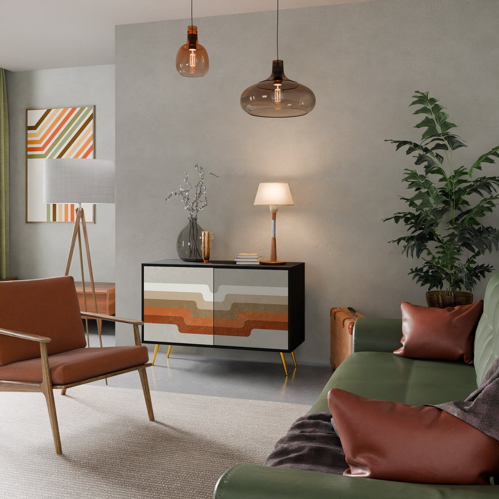 PECULIAR TRAIL Sideboard mit 2 Türen in Schwarz