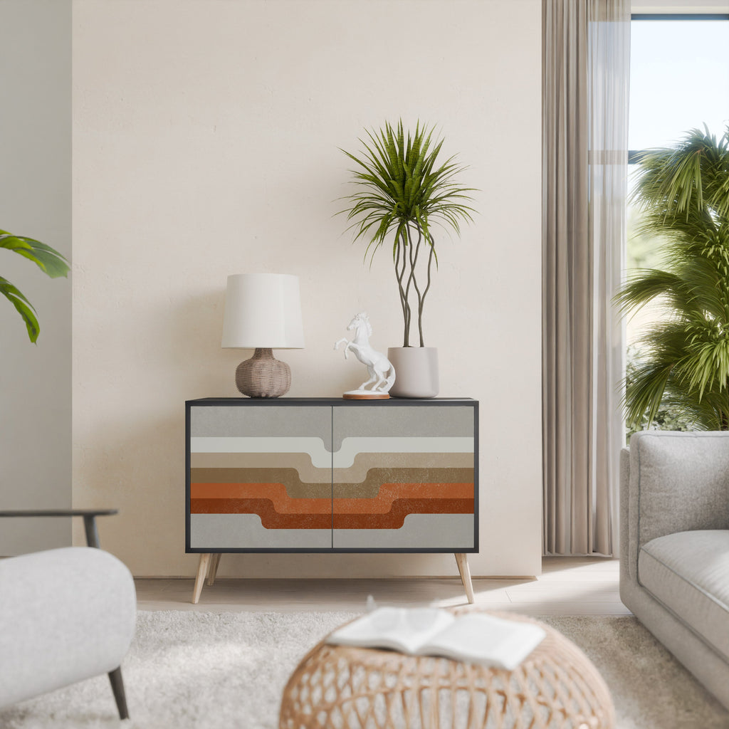 PECULIAR TRAIL Sideboard mit 2 Türen in Schwarz