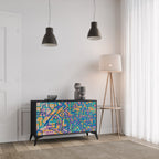 MEMORIES MAP Sideboard mit 2 Türen in Schwarz