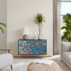 MEMORIES MAP Sideboard mit 2 Türen in Schwarz