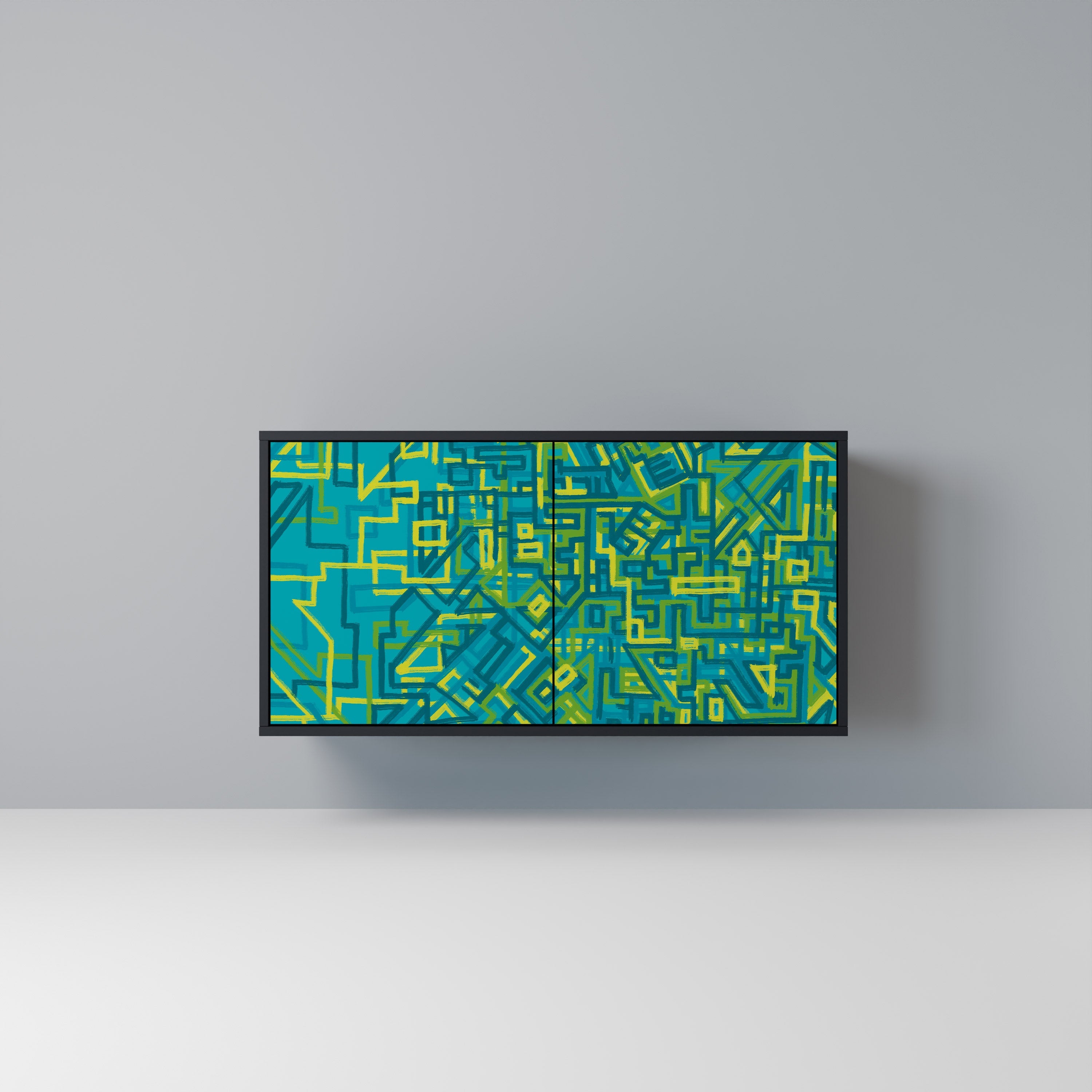 NOSTALGIC MEMORIES Sideboard mit 2 Türen in Schwarz