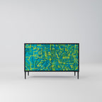 NOSTALGIC MEMORIES Sideboard mit 2 Türen in Schwarz