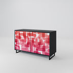 KALEIDOSCOPIC CUBISM Sideboard mit 2 Türen in Schwarz