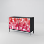KALEIDOSCOPIC CUBISM Sideboard mit 2 Türen in Schwarz