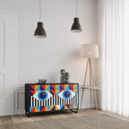 ABSTRACTION AND GEOMETRY Sideboard mit 2 Türen in Schwarz