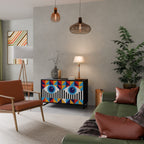 ABSTRACTION AND GEOMETRY Sideboard mit 2 Türen in Schwarz