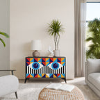 ABSTRACTION AND GEOMETRY Sideboard mit 2 Türen in Schwarz