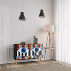 ABSTRACTION AND GEOMETRY Sideboard mit 2 Türen in Schwarz