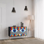 ABSTRACTION AND GEOMETRY Sideboard mit 2 Türen in Schwarz