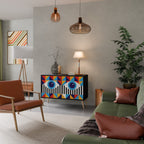 ABSTRACTION AND GEOMETRY Sideboard mit 2 Türen in Schwarz