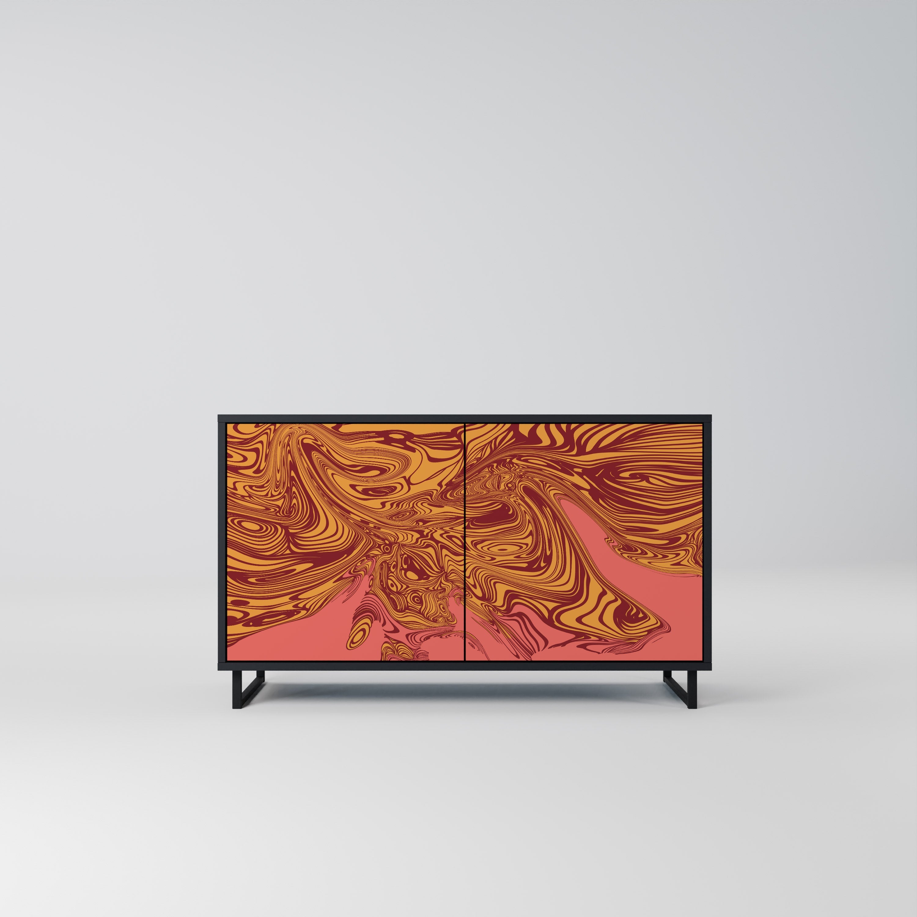 FLOATING THOUGHTS Sideboard mit 2 Türen in Schwarz