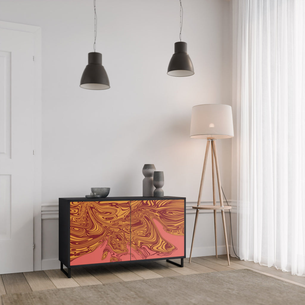 FLOATING THOUGHTS Sideboard mit 2 Türen in Schwarz