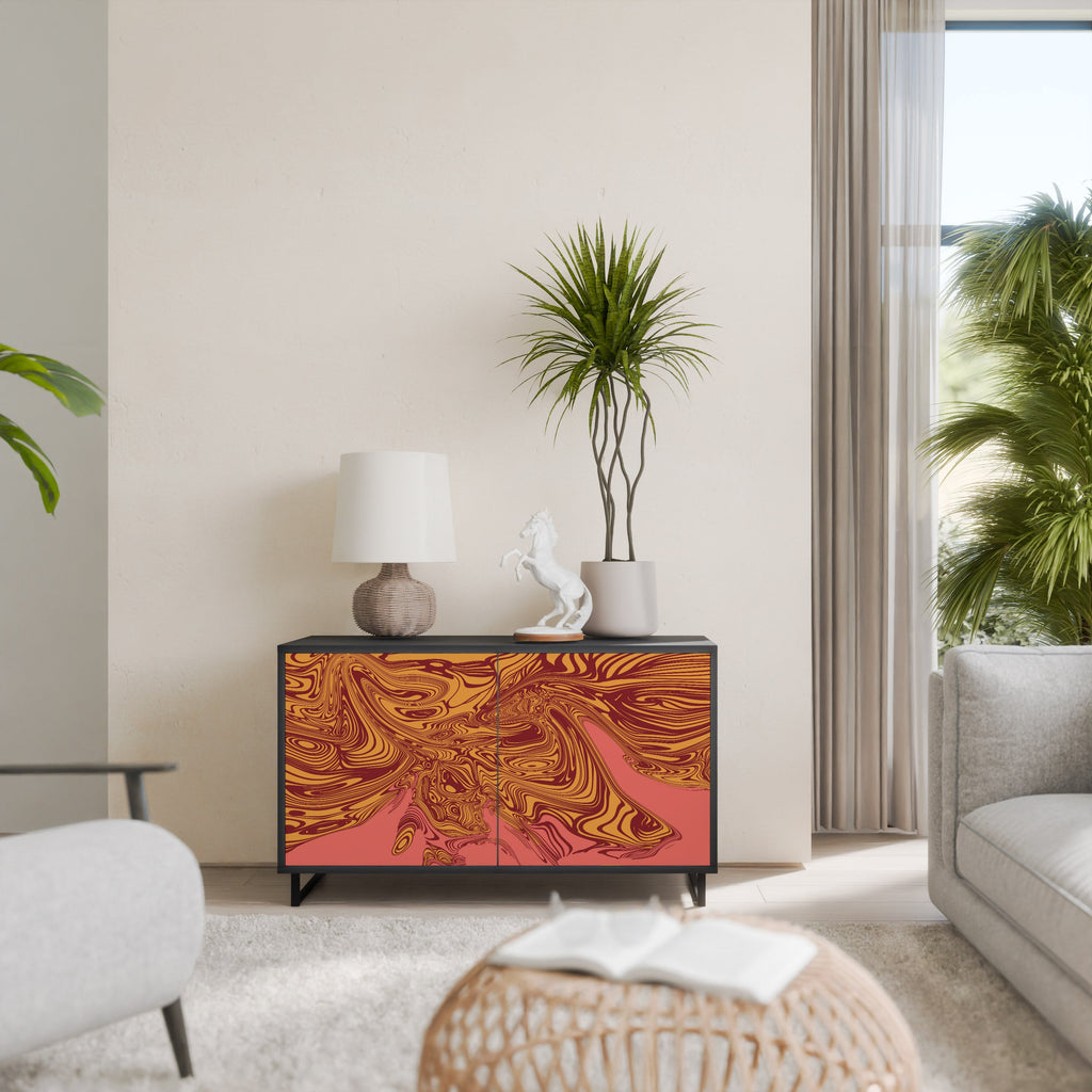 FLOATING THOUGHTS Sideboard mit 2 Türen in Schwarz