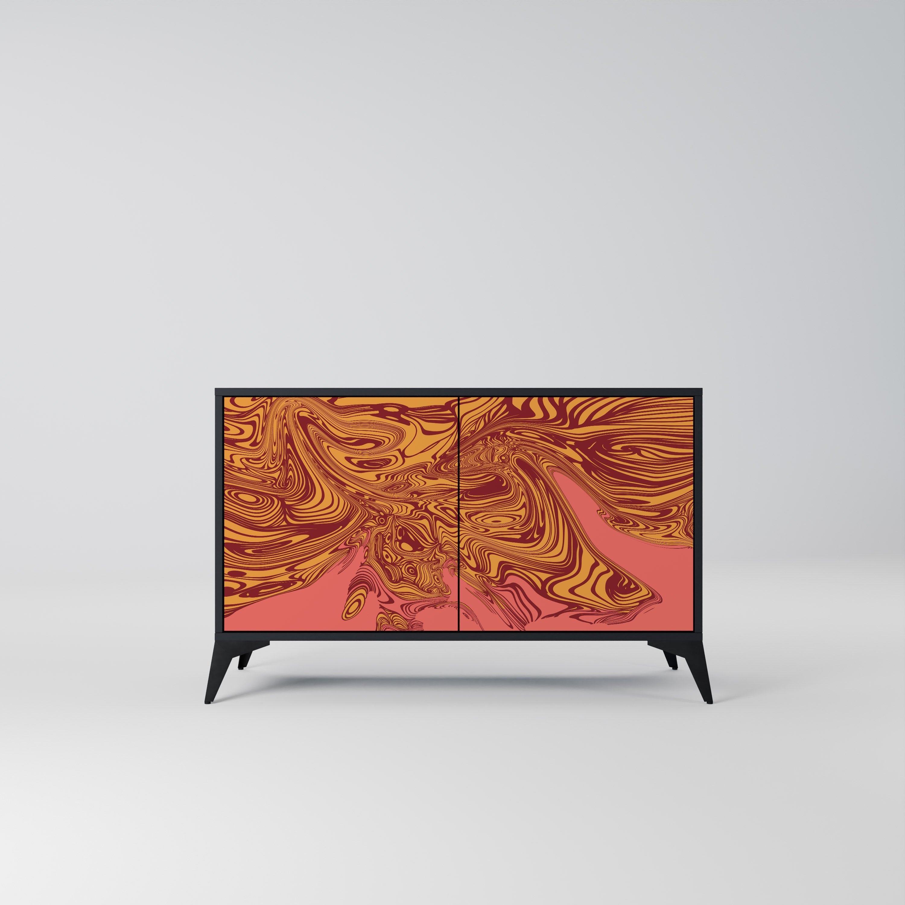 FLOATING THOUGHTS Sideboard mit 2 Türen in Schwarz