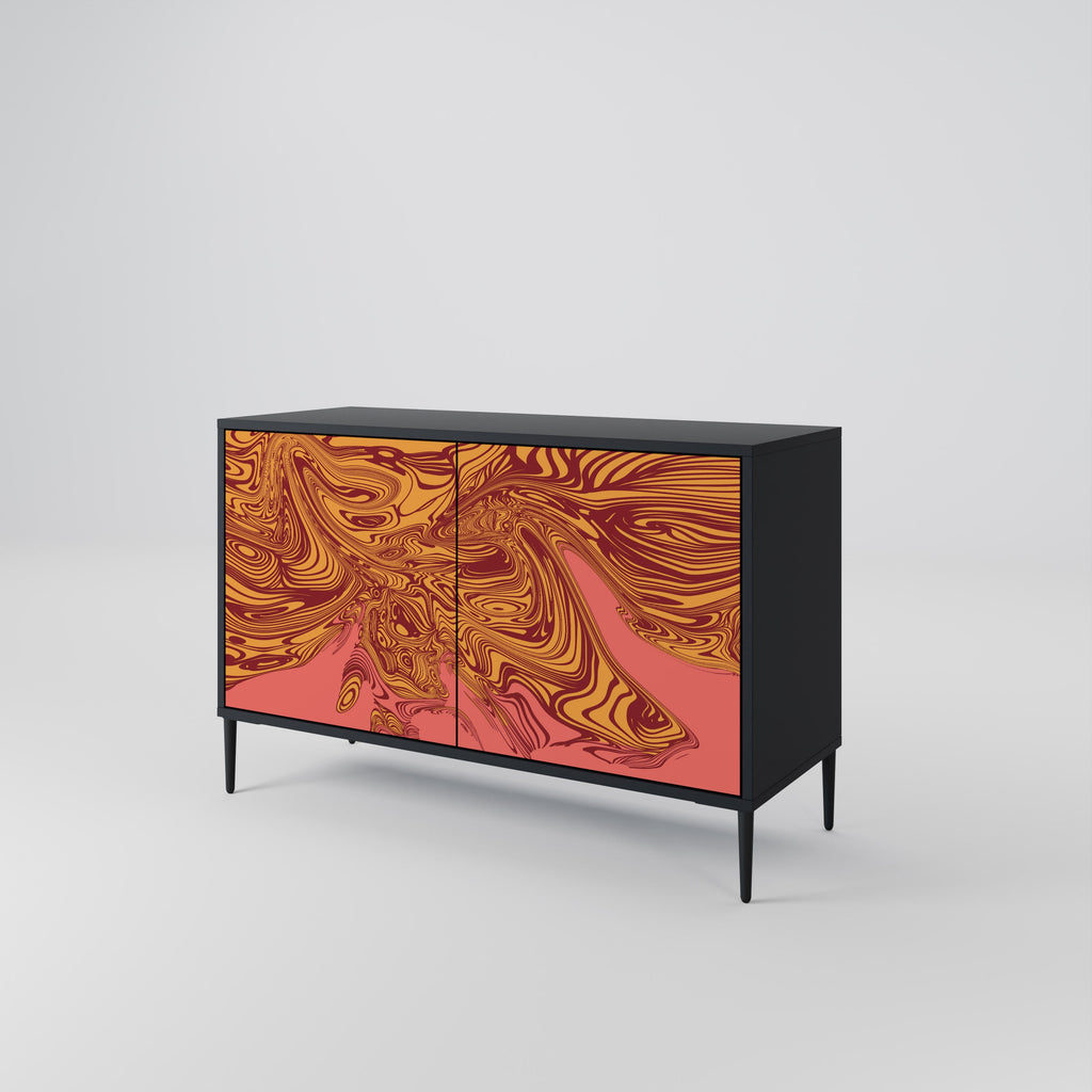 FLOATING THOUGHTS Sideboard mit 2 Türen in Schwarz