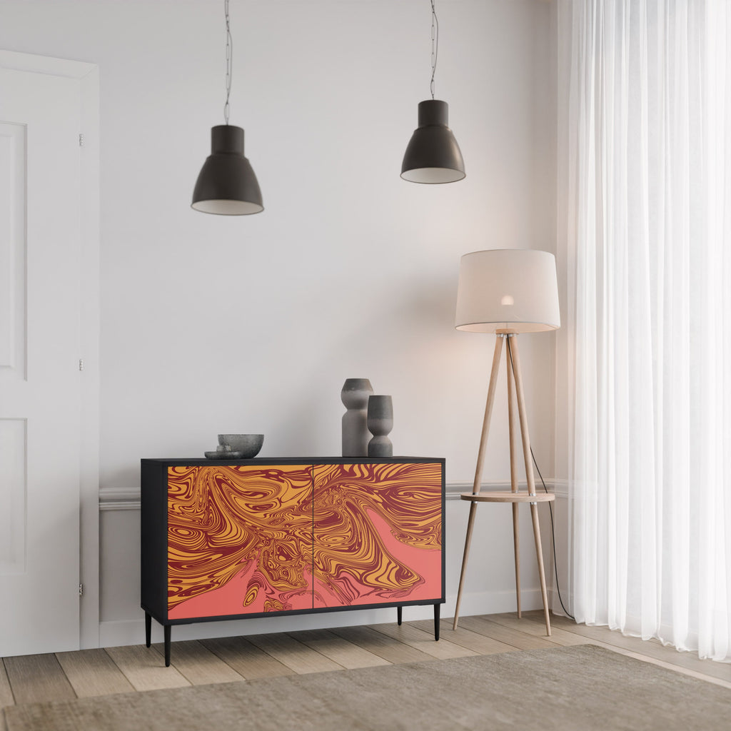 FLOATING THOUGHTS Sideboard mit 2 Türen in Schwarz