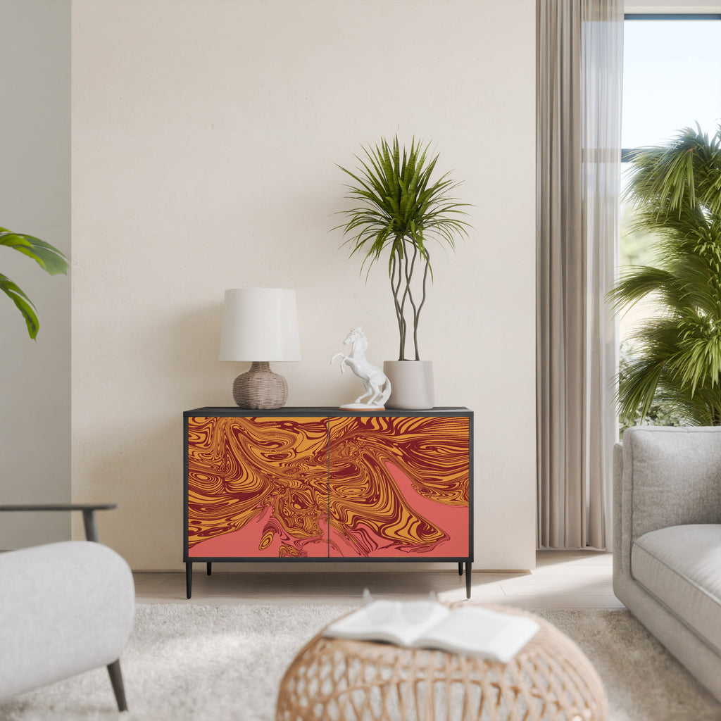 FLOATING THOUGHTS Sideboard mit 2 Türen in Schwarz