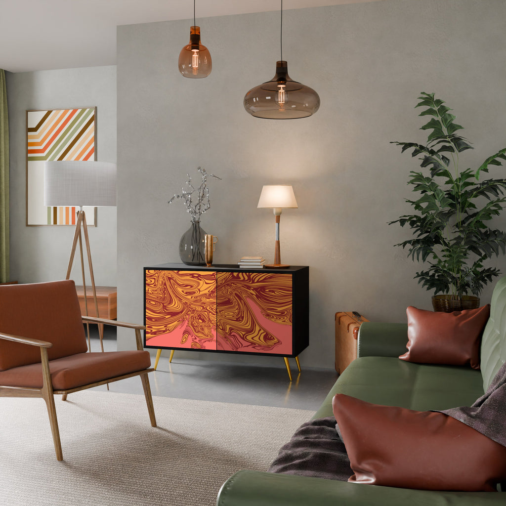 FLOATING THOUGHTS Sideboard mit 2 Türen in Schwarz