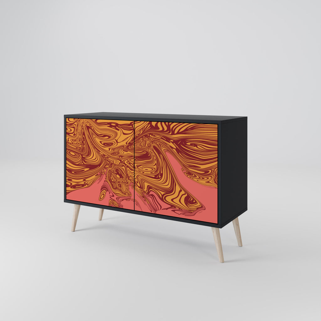 FLOATING THOUGHTS Sideboard mit 2 Türen in Schwarz