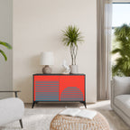 RISING GEOMETRY STARS Sideboard mit 2 Türen in Schwarz