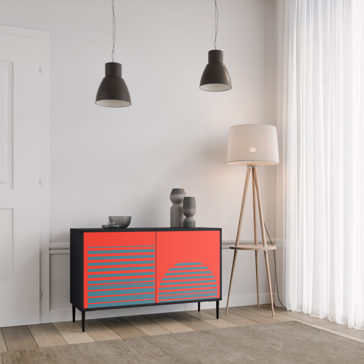 RISING GEOMETRY STARS 2-türiges Sideboard
