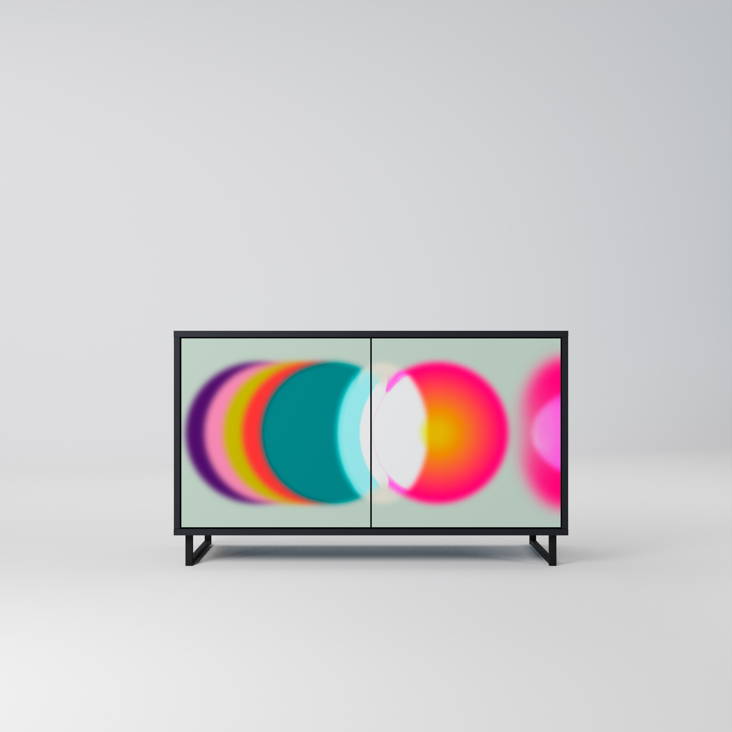 SYMPHONY OF COLORS Sideboard mit 2 Türen in Schwarz