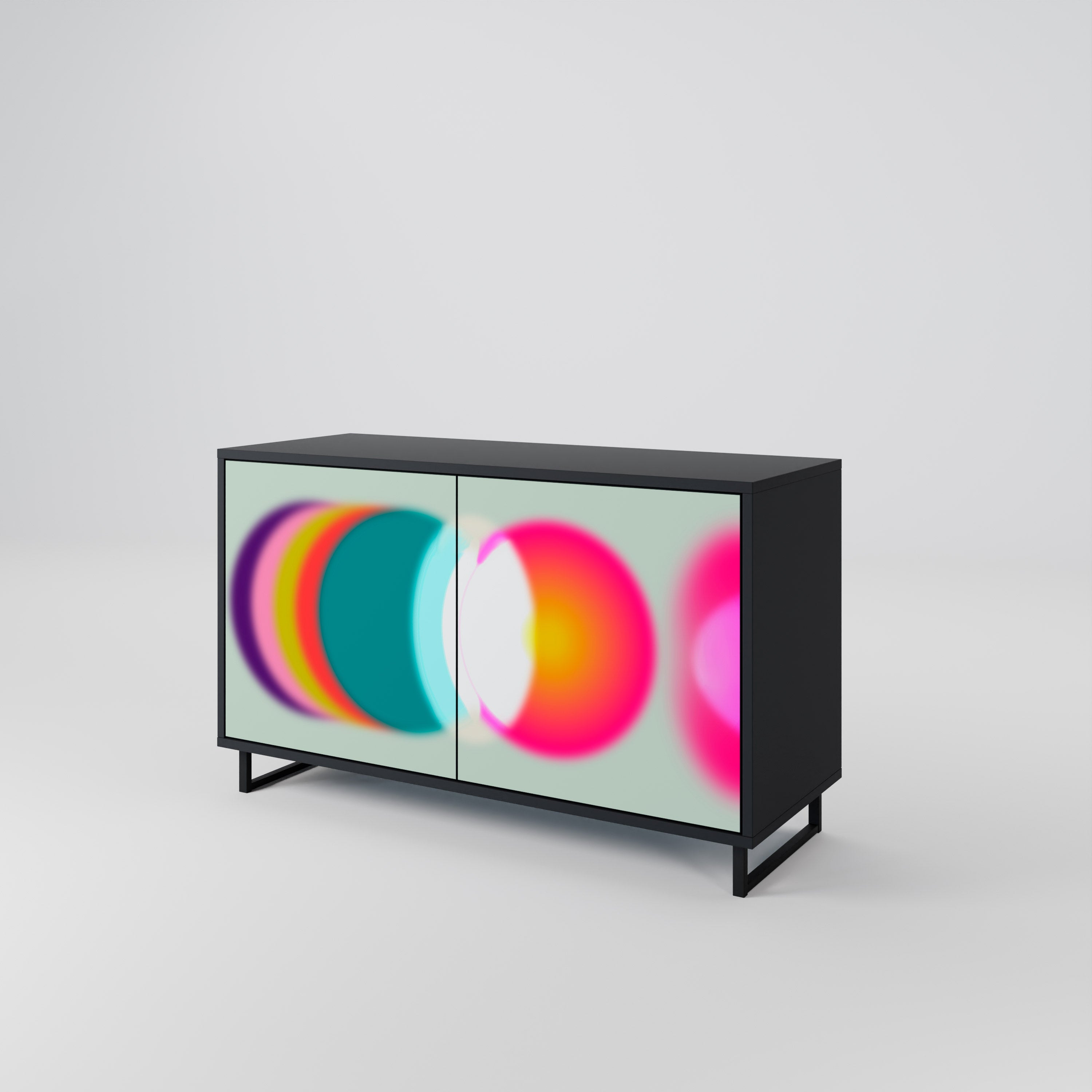 SYMPHONY OF COLORS Sideboard mit 2 Türen in Schwarz