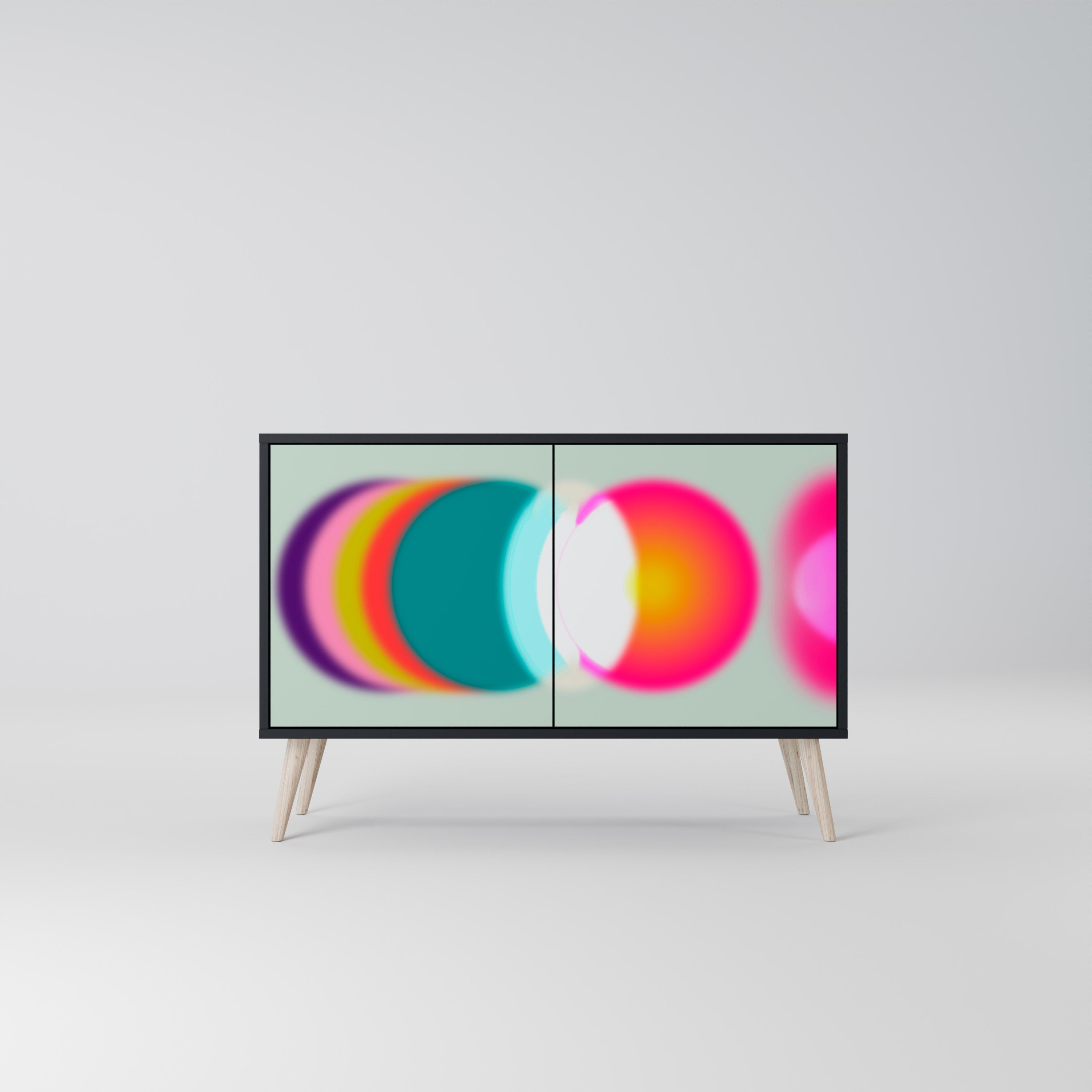 SYMPHONY OF COLORS Sideboard mit 2 Türen in Schwarz