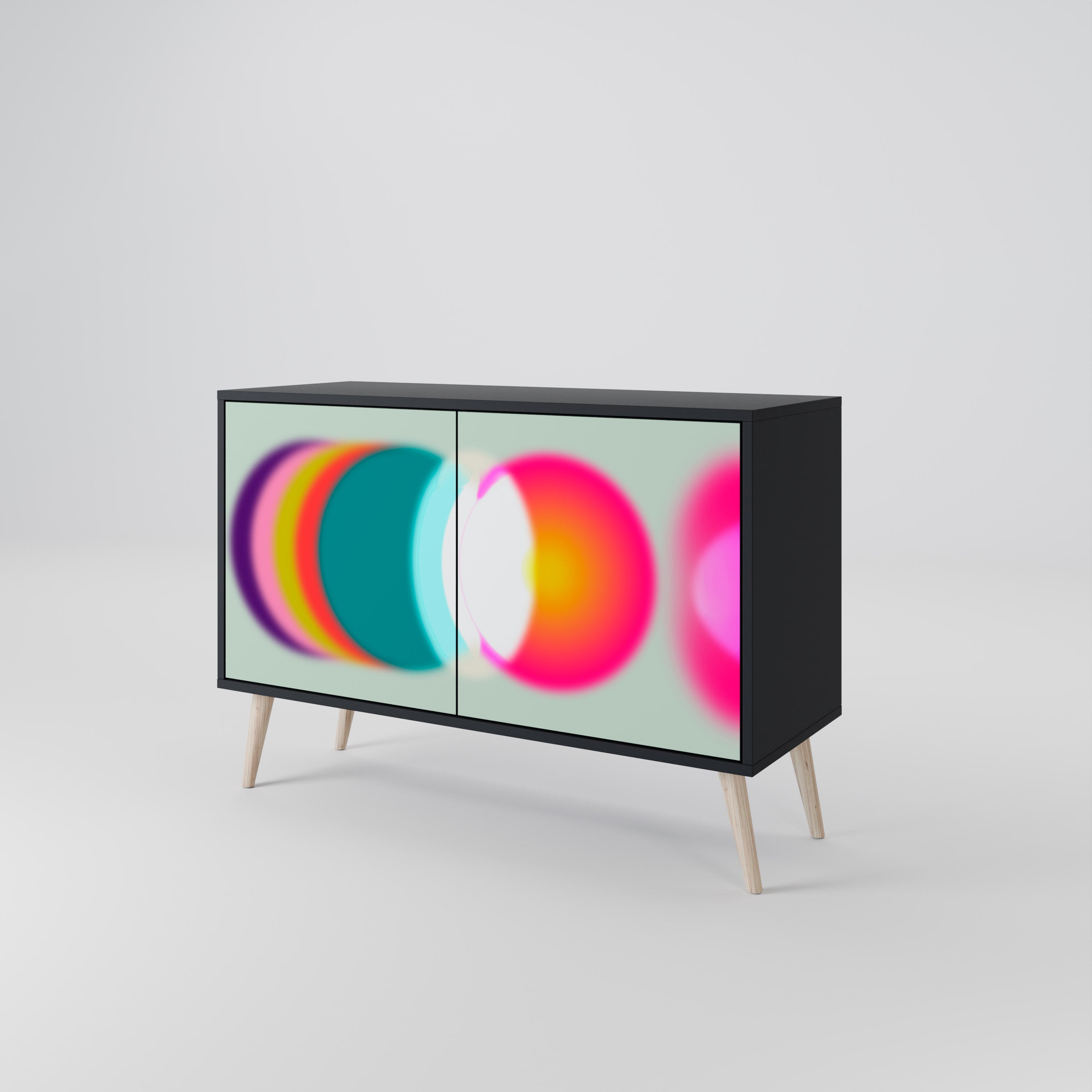 SYMPHONY OF COLORS Sideboard mit 2 Türen in Schwarz