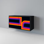 BLINDED BY THE LIGHTS Sideboard mit 2 Türen in Schwarz