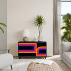 BLINDED BY THE LIGHTS Sideboard mit 2 Türen in Schwarz