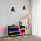 BLINDED BY THE LIGHTS Sideboard mit 2 Türen in Schwarz