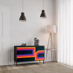 BLINDED BY THE LIGHTS Sideboard mit 2 Türen in Schwarz