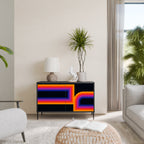 BLINDED BY THE LIGHTS Sideboard mit 2 Türen in Schwarz