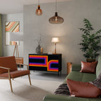 BLINDED BY THE LIGHTS Sideboard mit 2 Türen in Schwarz