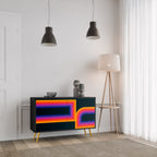 BLINDED BY THE LIGHTS Sideboard mit 2 Türen in Schwarz