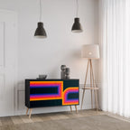 BLINDED BY THE LIGHTS Sideboard mit 2 Türen in Schwarz