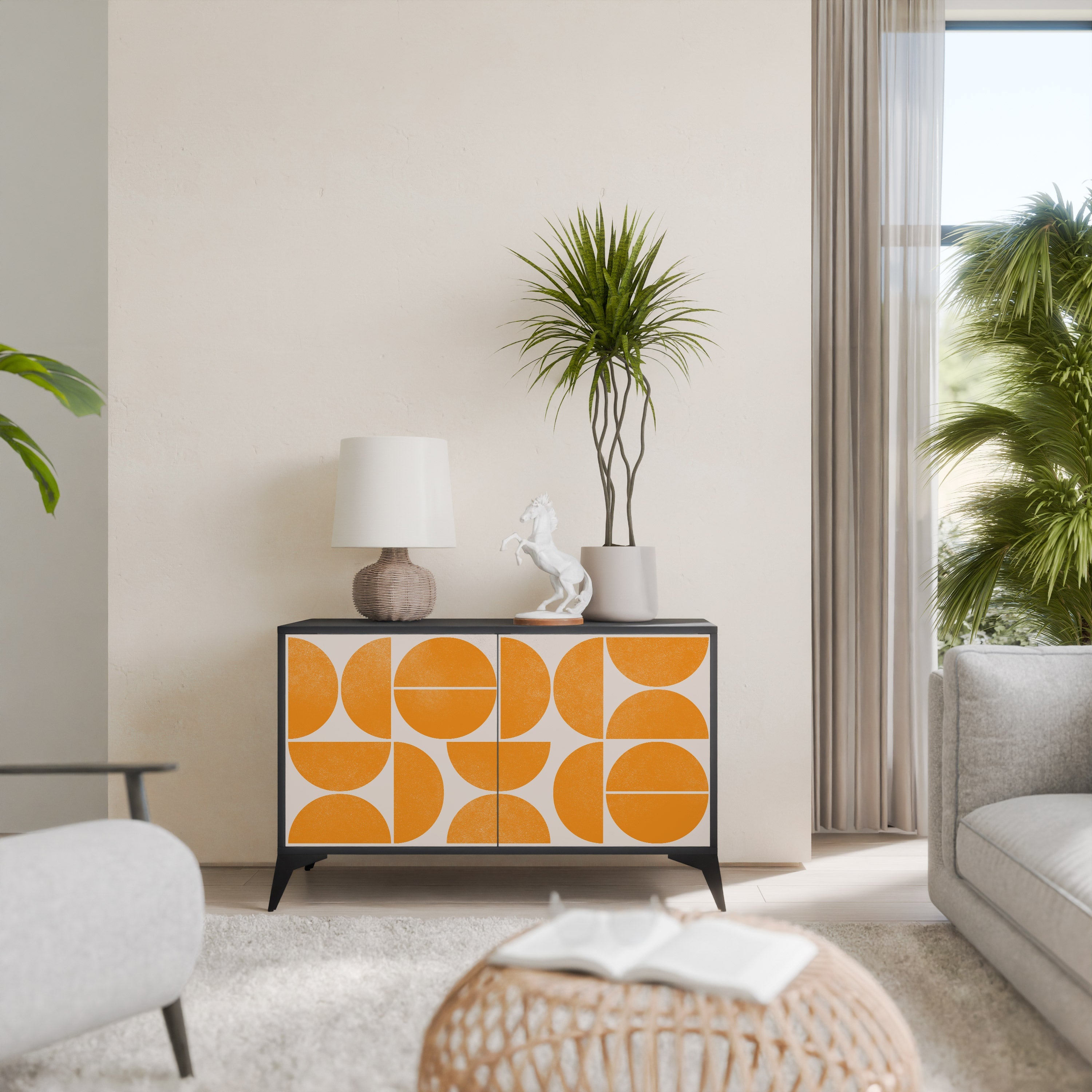 RECURRING DREAMS Sideboard mit 2 Türen in Schwarz