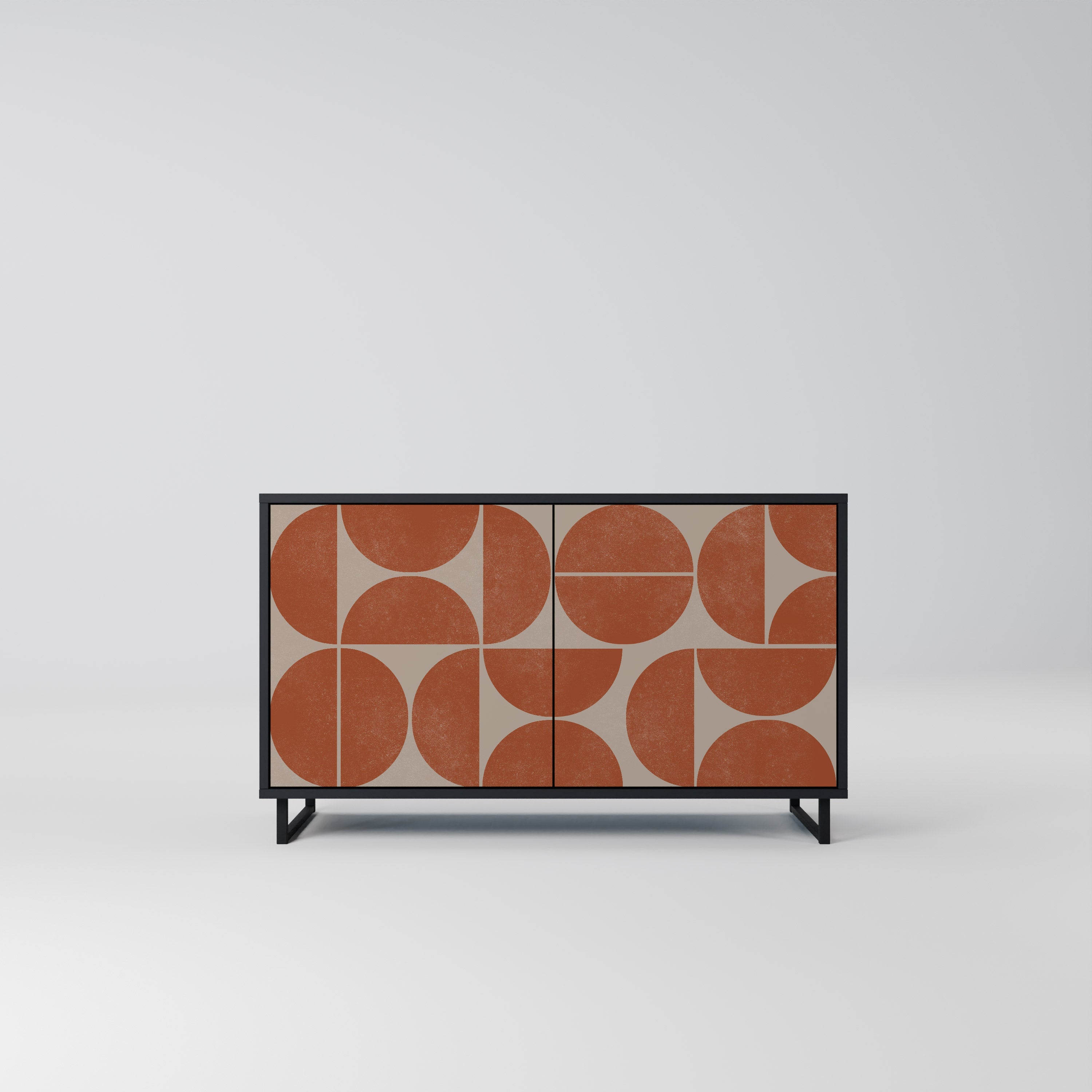 REPETITION COMPULSION Sideboard mit 2 Türen in Schwarz