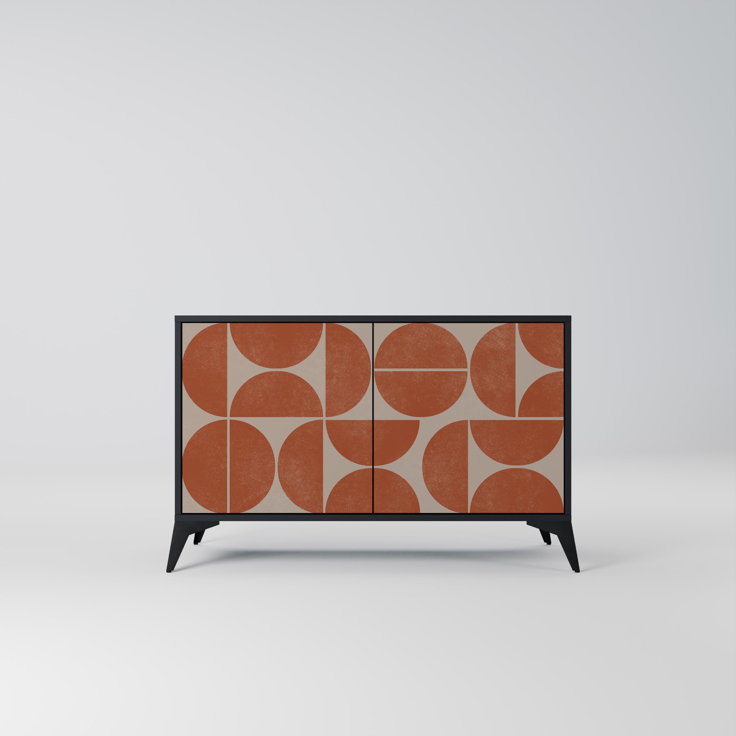 REPETITION COMPULSION Sideboard mit 2 Türen in Schwarz