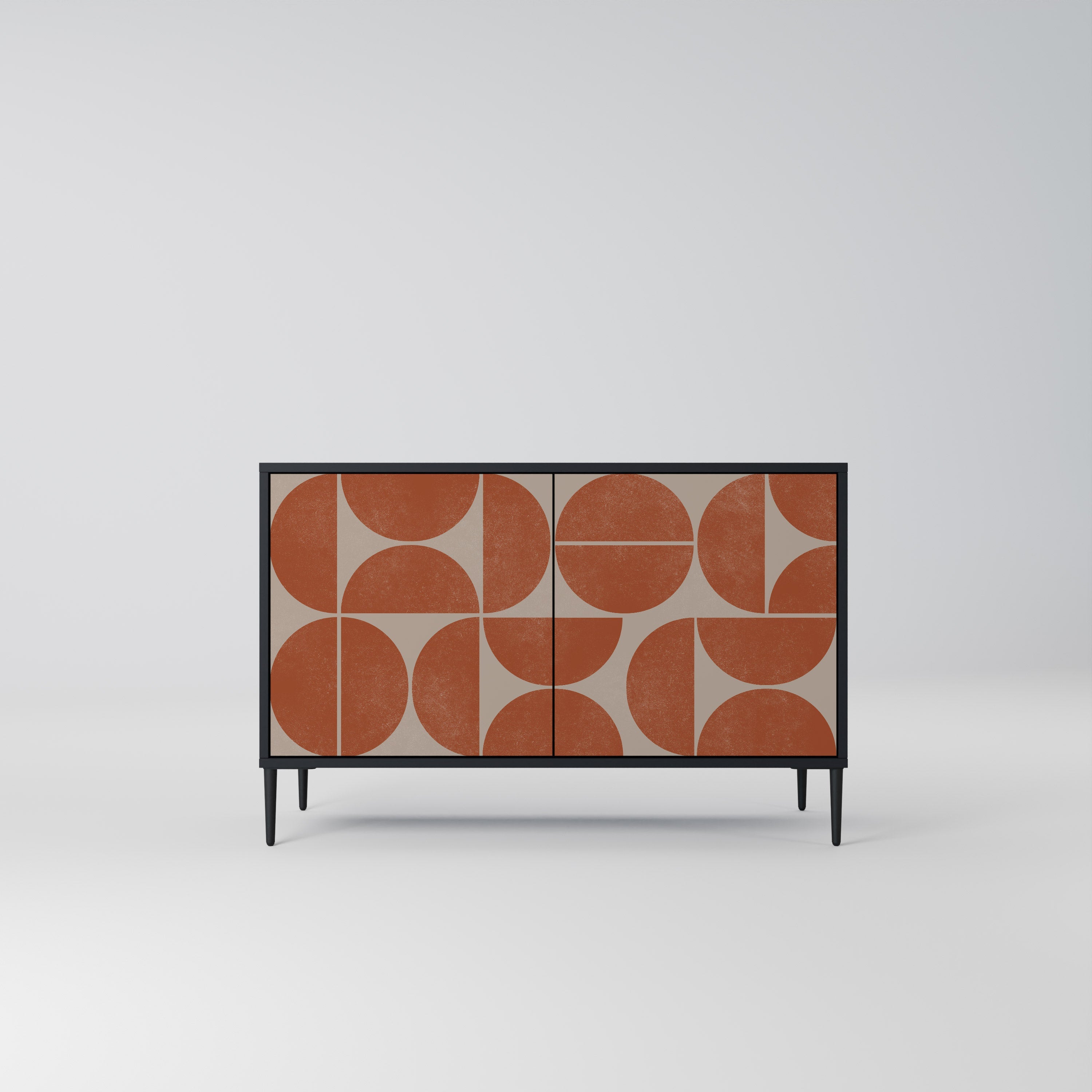 REPETITION COMPULSION Sideboard mit 2 Türen in Schwarz