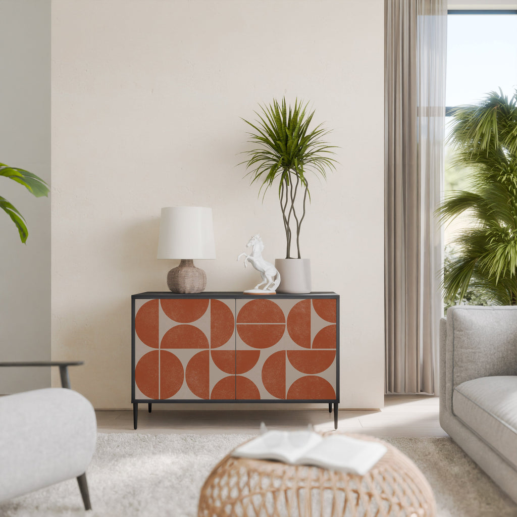 REPETITION COMPULSION Sideboard mit 2 Türen in Schwarz