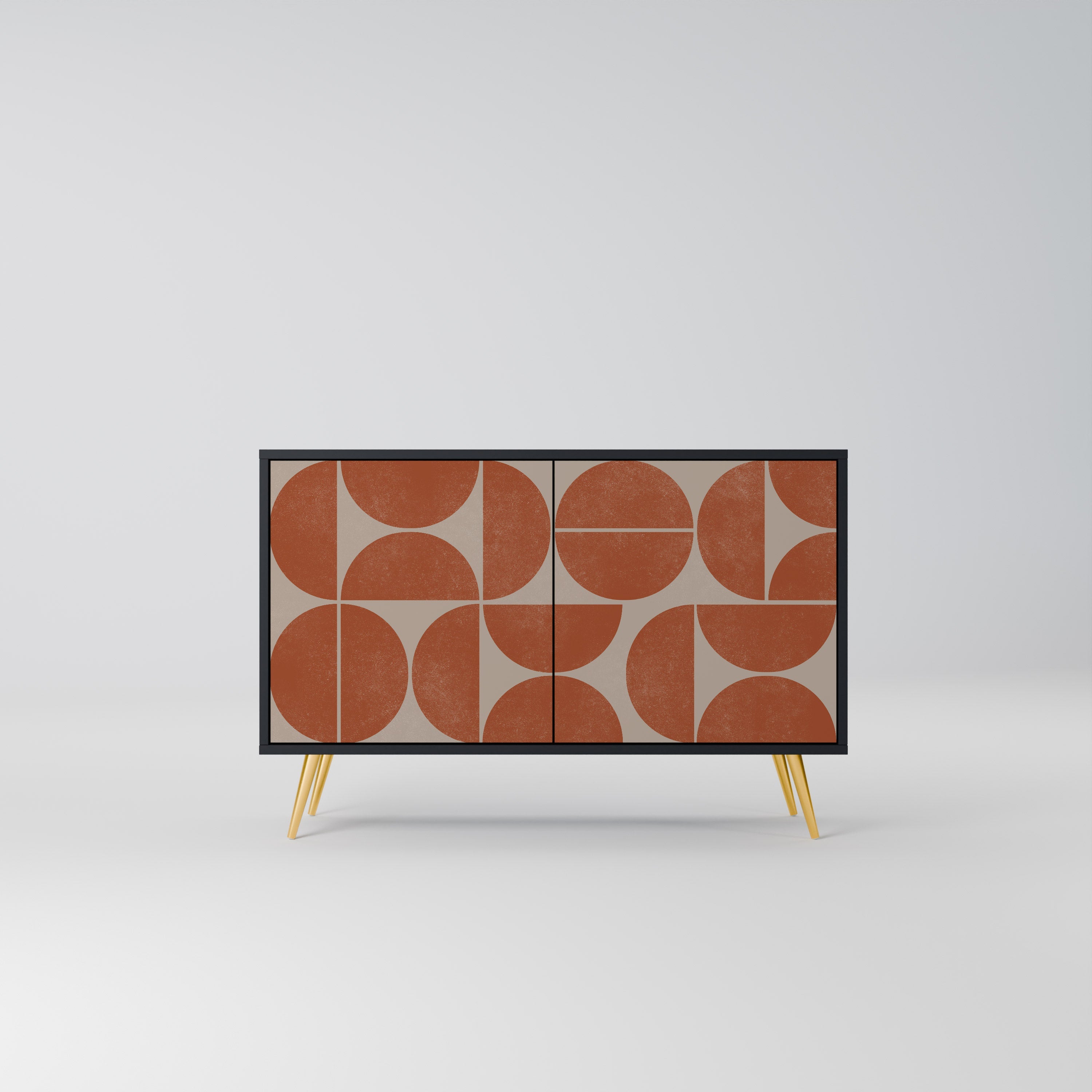 REPETITION COMPULSION Sideboard mit 2 Türen in Schwarz