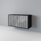 WAVES OF CONCRETE Sideboard mit 2 Türen in Schwarz