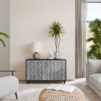 WAVES OF CONCRETE Sideboard mit 2 Türen in Schwarz