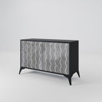 WAVES OF CONCRETE Sideboard mit 2 Türen in Schwarz