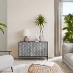 WAVES OF CONCRETE Sideboard mit 2 Türen in Schwarz