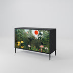 VIRGIN FOREST WITH SUNSET Sideboard mit 2 Türen in Schwarz